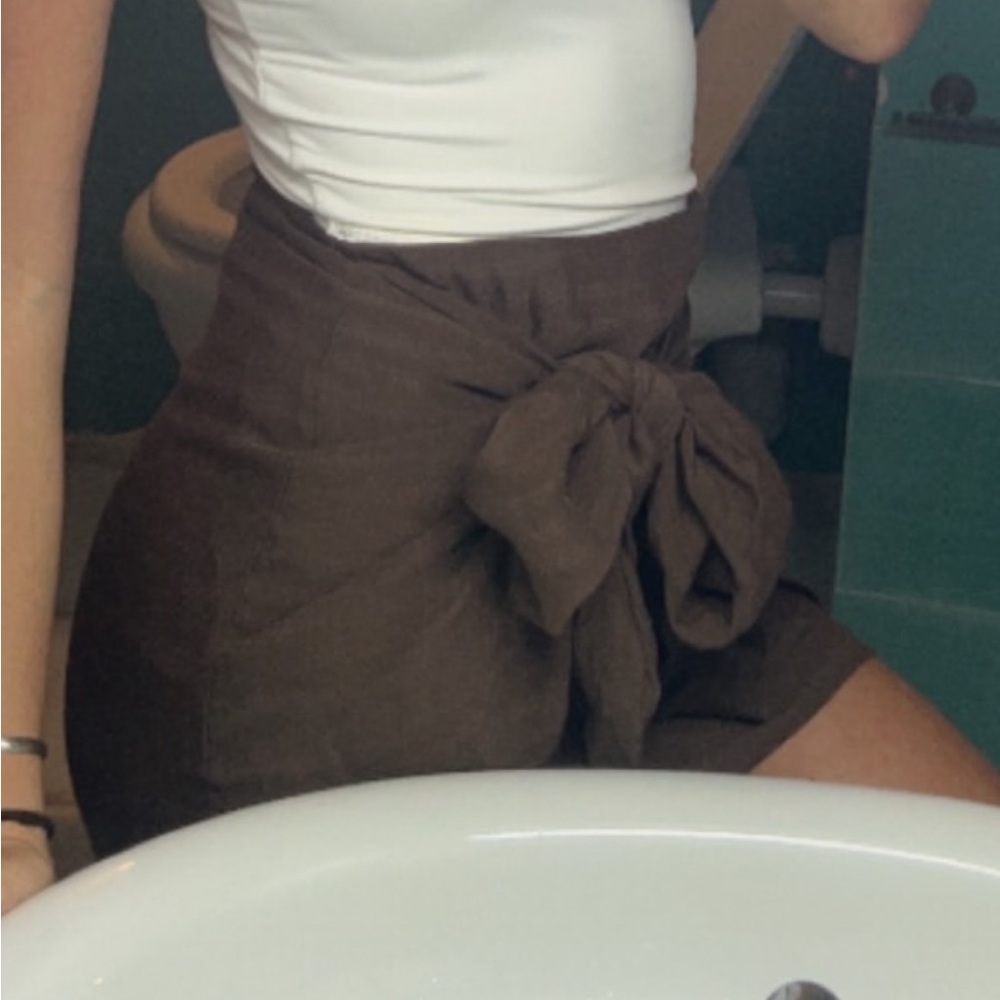 Showpo Chocolate Brown Skirt